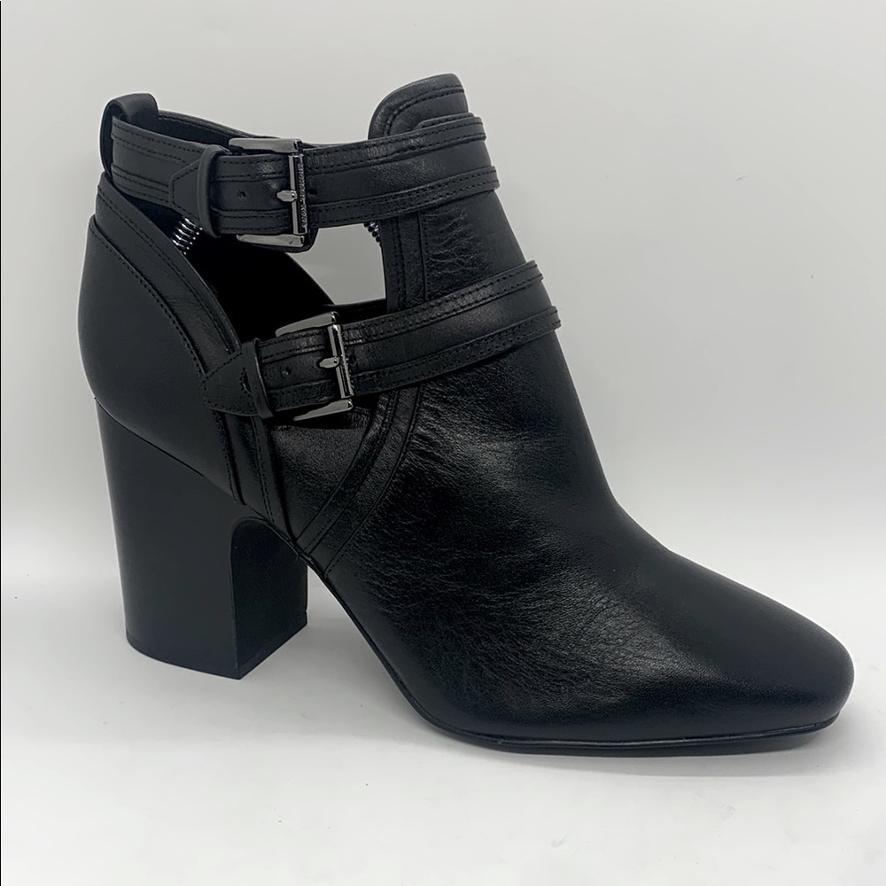 Michael Michael Kors Walden Buckle Booties Black 10M Hippie Western Office Boots